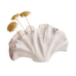 Deko-Objekt Blatt Höhe 21cm GINKGO In Creme -Einrichtungsgeschäft butlers deko objekt blatt hohe 21cm ginkgo in creme 2