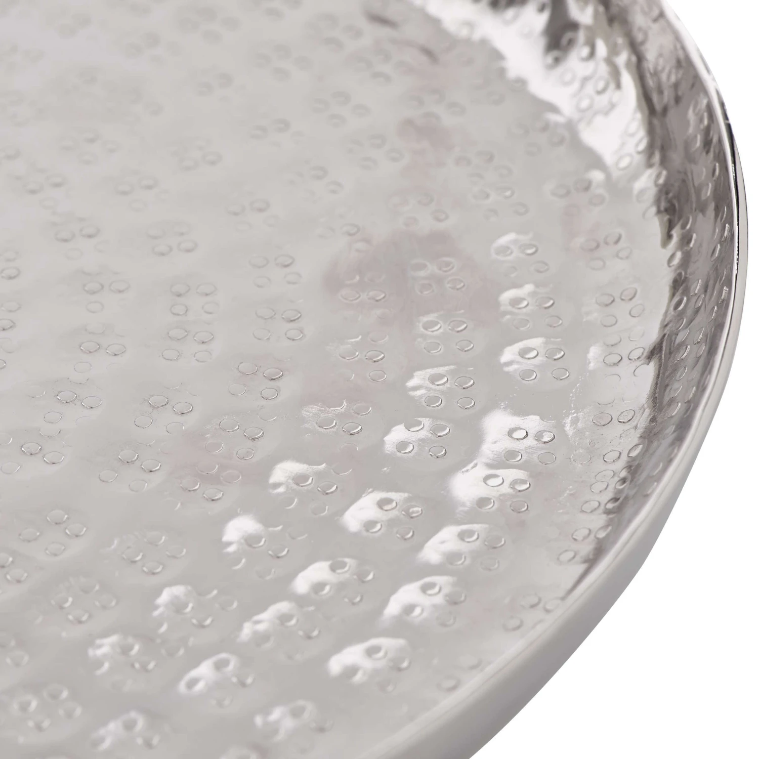 Deko-Teller Gehämmert Ø28cm ORIENTAL LOUNGE In Silber 4 Deko-Teller Gehämmert Ø28cm ORIENTAL LOUNGE In Silber – Bild 2