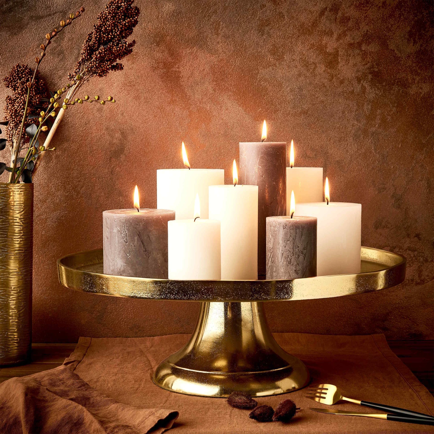 Deko-Teller Mit Fuß Ø50cm BANQUET In Gold 3 Deko-Teller Mit Fuß Ø50cm BANQUET In Gold – Bild 2