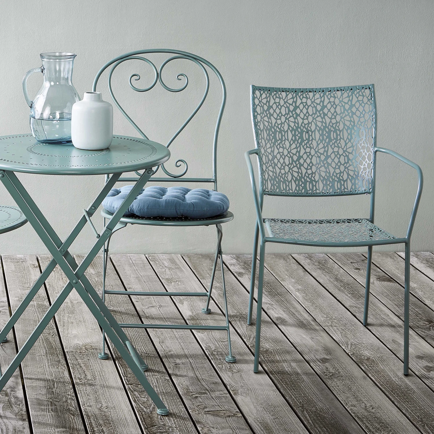 Gartenstuhl Stapelbar NANCY In Salbei 9 Gartenstuhl Stapelbar NANCY In Salbei – Bild 7