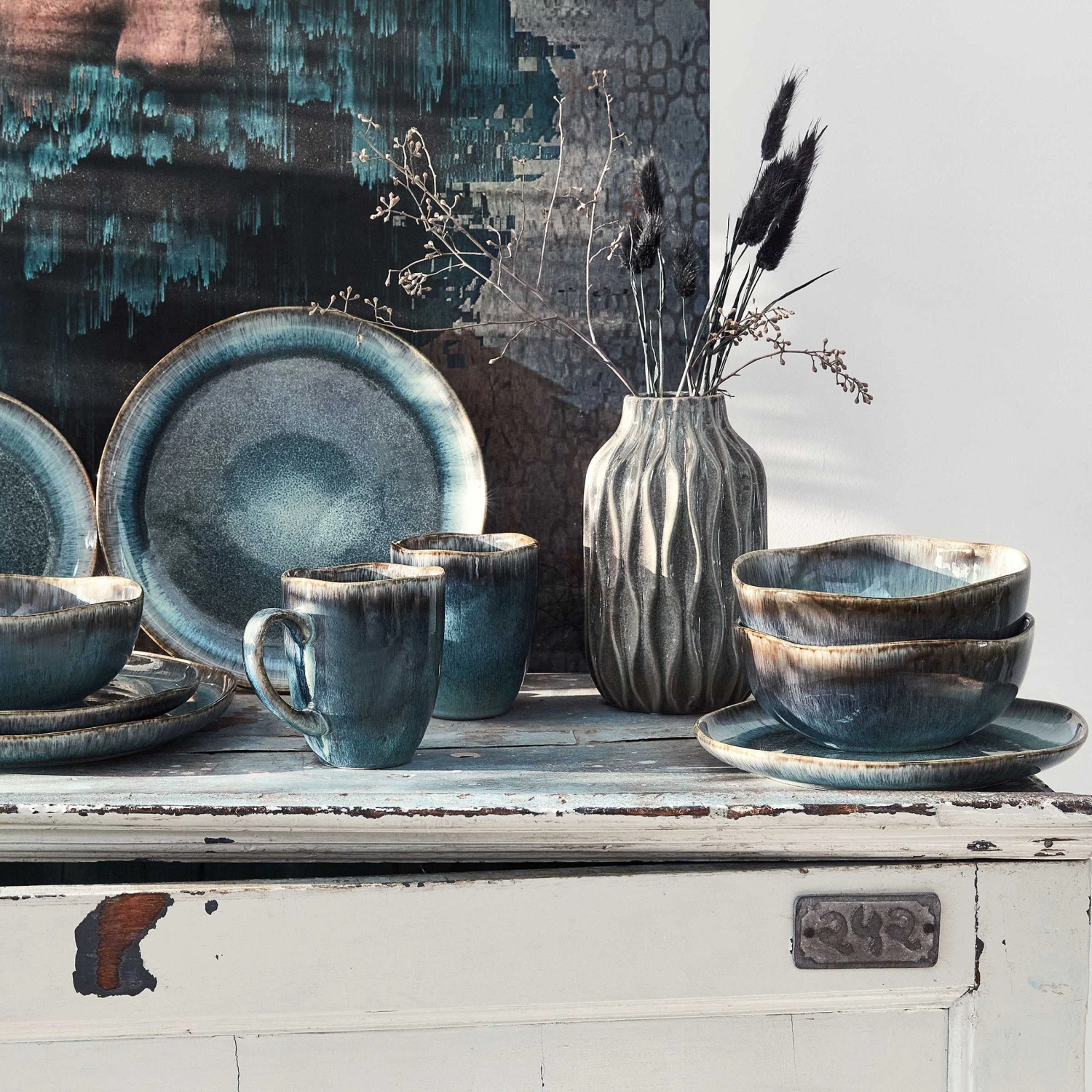 Geschirr-Set 16-tlg. HILDA In Dunkelblau 22 Geschirr-Set 16-tlg. HILDA In Dunkelblau – Bild 20