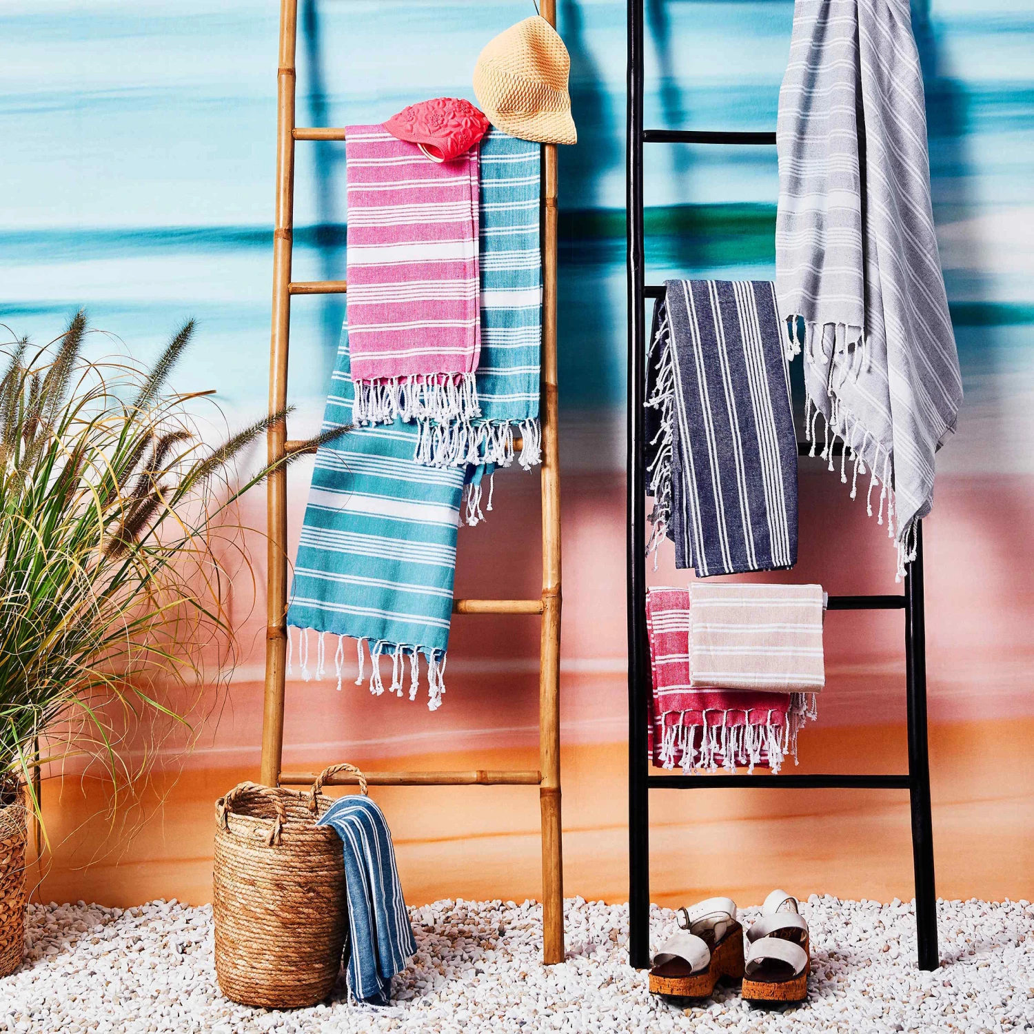 Hamamtuch L 170 X B 90cm SURFSIDE In Blau 7 Hamamtuch L 170 X B 90cm SURFSIDE In Blau – Bild 5