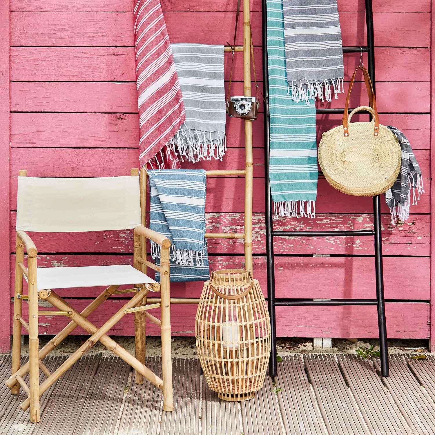 Hamamtuch L 170 X B 90cm SURFSIDE In Rot 7 Hamamtuch L 170 X B 90cm SURFSIDE In Rot – Bild 5