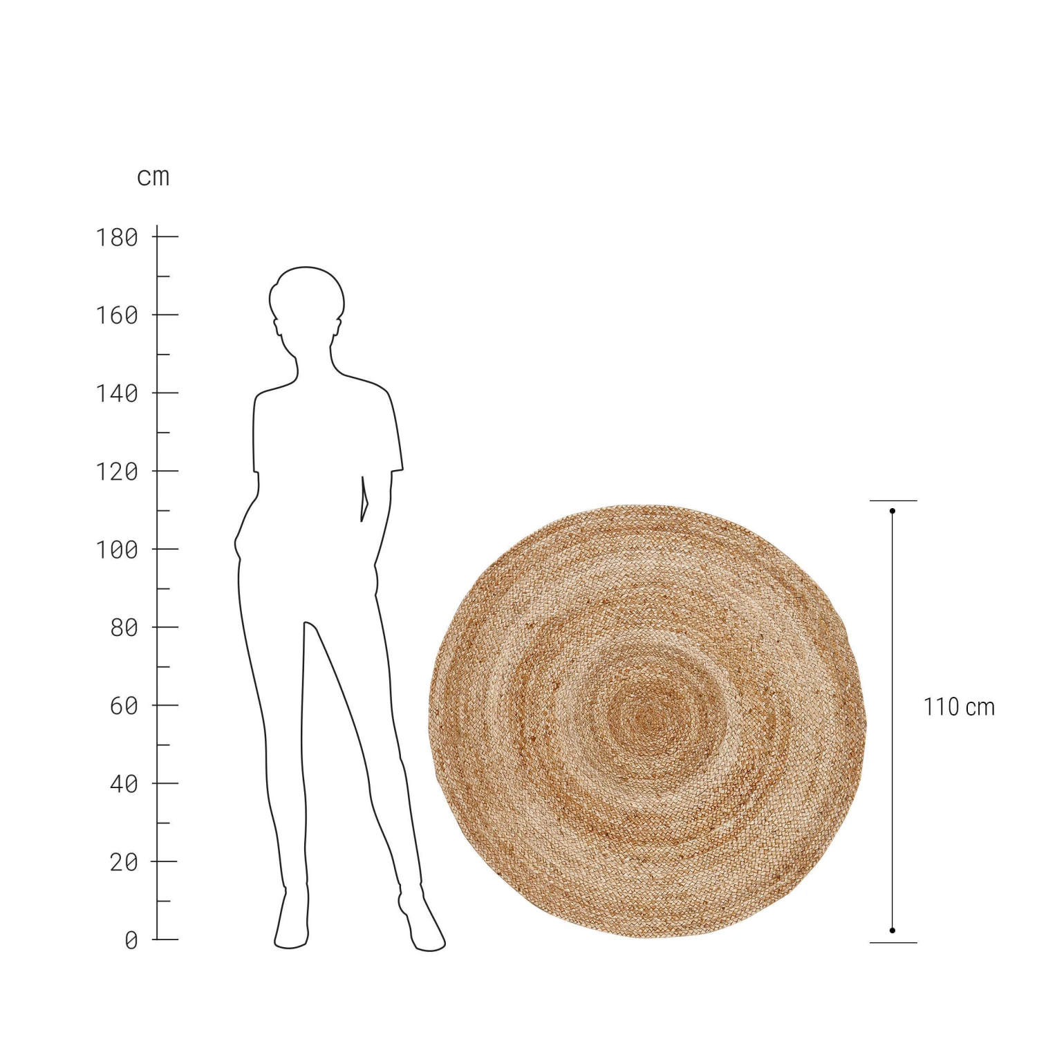 Hanf-Teppich Ø110cm ALL NATURE In Natur 5 Hanf-Teppich Ø110cm ALL NATURE In Natur – Bild 3