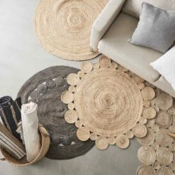 Hanf-Teppich Ø110cm ALL NATURE In Natur 18 Hanf-Teppich Ø110cm ALL NATURE In Natur -Einrichtungsgeschäft butlers hanf teppich o110cm all nature in natur 7