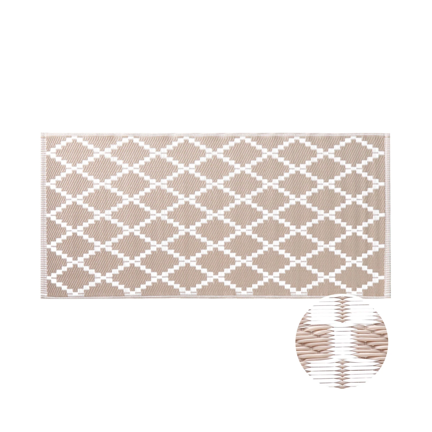 In- & Outdoor-Teppich Rauten L 140 X B 70cm COLOUR CLASH In Natur 3 In- & Outdoor-Teppich Rauten L 140 X B 70cm COLOUR CLASH In Natur