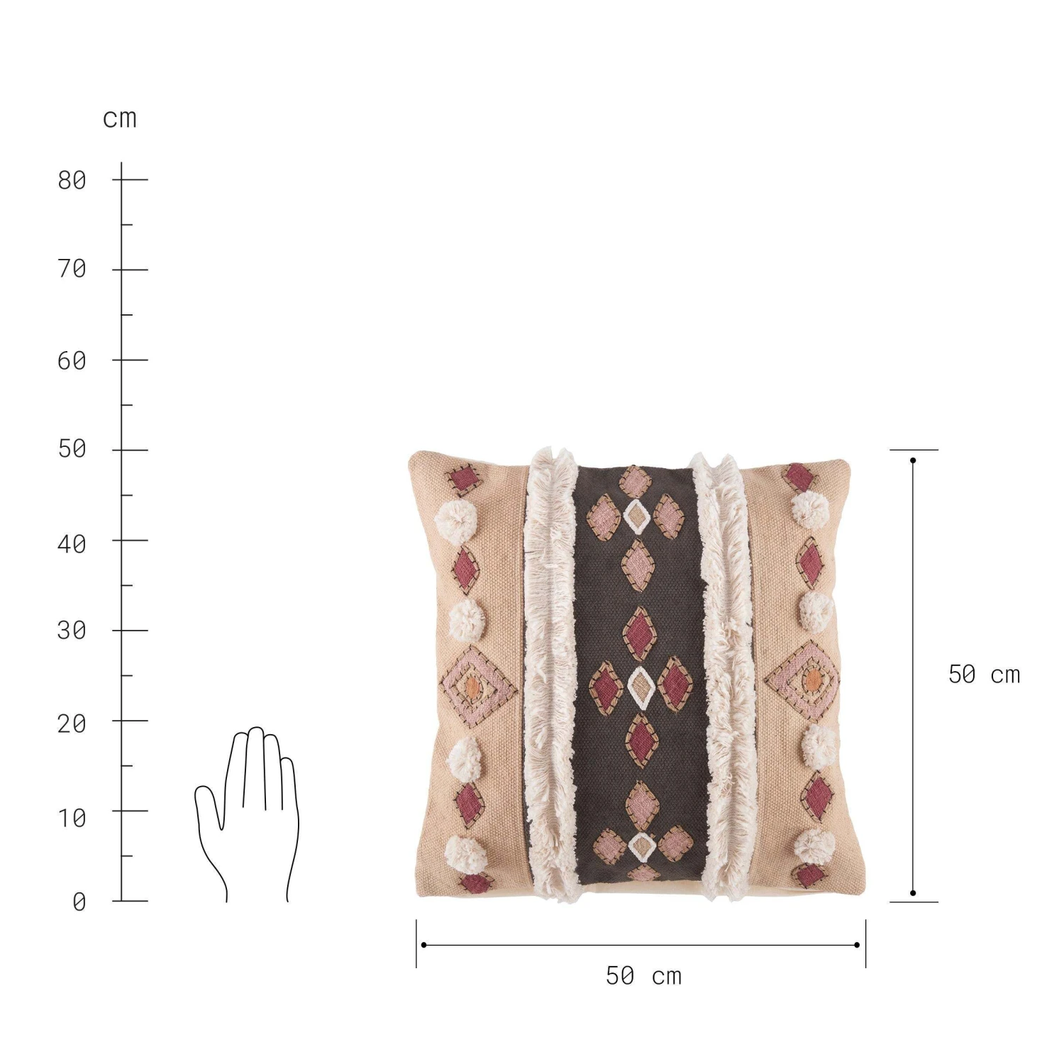 Kissen L 50 X B 50cm HIPPIE TRAIL In Bunt 6 Kissen L 50 X B 50cm HIPPIE TRAIL In Bunt – Bild 4