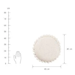 Kissen Ø45cm DAISY In Weiß 11 Kissen Ø45cm DAISY In Weiß -Einrichtungsgeschäft butlers kissen o45cm daisy in weiss 3