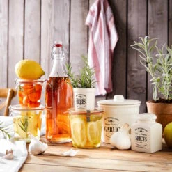 Knoblauchtopf Ø 14 Cm MRS. WINTERBOTTOM'S In Creme -Einrichtungsgeschäft butlers knoblauchtopf o 14 cm mrs winterbottoms in creme 3