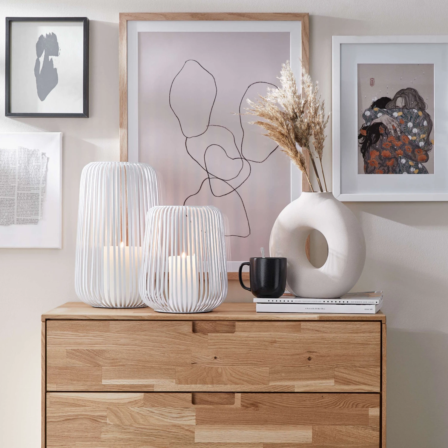 Laterne Höhe 25cm COCOON In Weiß 8 Laterne Höhe 25cm COCOON In Weiß – Bild 6