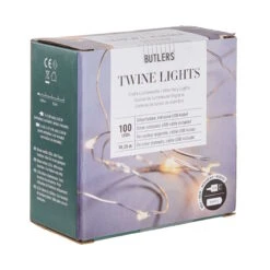 LED Lichterkette 100 Lichter Mit USB-Batteriefach TWINE LIGHTS In Silber -Einrichtungsgeschäft butlers led lichterkette 100 lichter mit usb batteriefach twine lights in silber 2