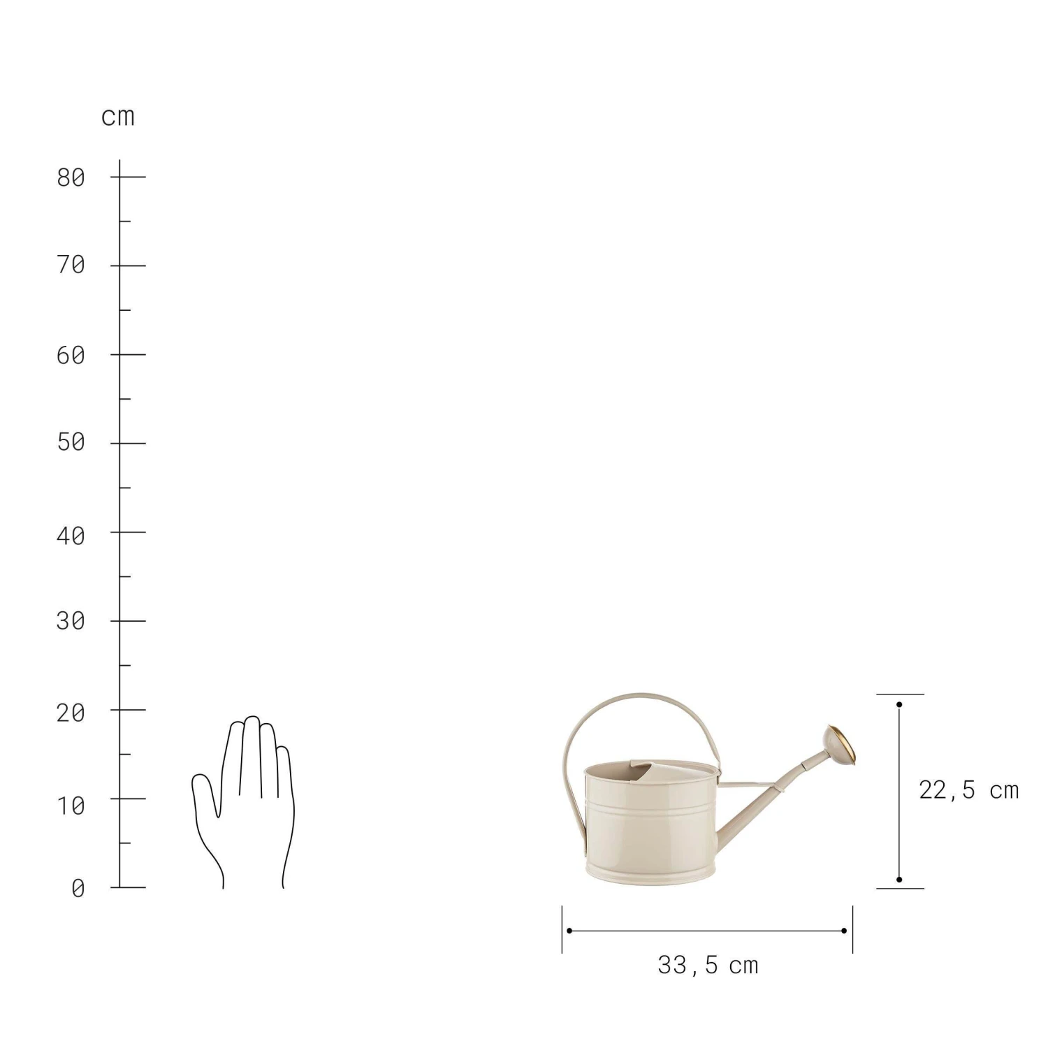 Mini-Gießkanne 1,5l ZINC In Beige 6 Mini-Gießkanne 1,5l ZINC In Beige – Bild 4