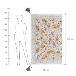 Picknickdecke L 175 X B 154cm BETWEEN FLOWERS In Creme 17 Picknickdecke L 175 X B 154cm BETWEEN FLOWERS In Creme -Einrichtungsgeschäft butlers picknickdecke l 175 x b 154cm between flowers in creme 3