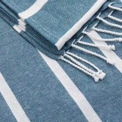 Strandtuch L 200 X B 180cm SURFSIDE In Blau 12 Strandtuch L 200 X B 180cm SURFSIDE In Blau -Einrichtungsgeschäft butlers strandtuch l 200 x b 180cm surfside in blau 4