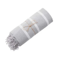 Strandtuch L 200 X B 180cm SURFSIDE In Hellgrau -Einrichtungsgeschäft butlers strandtuch l 200 x b 180cm surfside in hellgrau 5