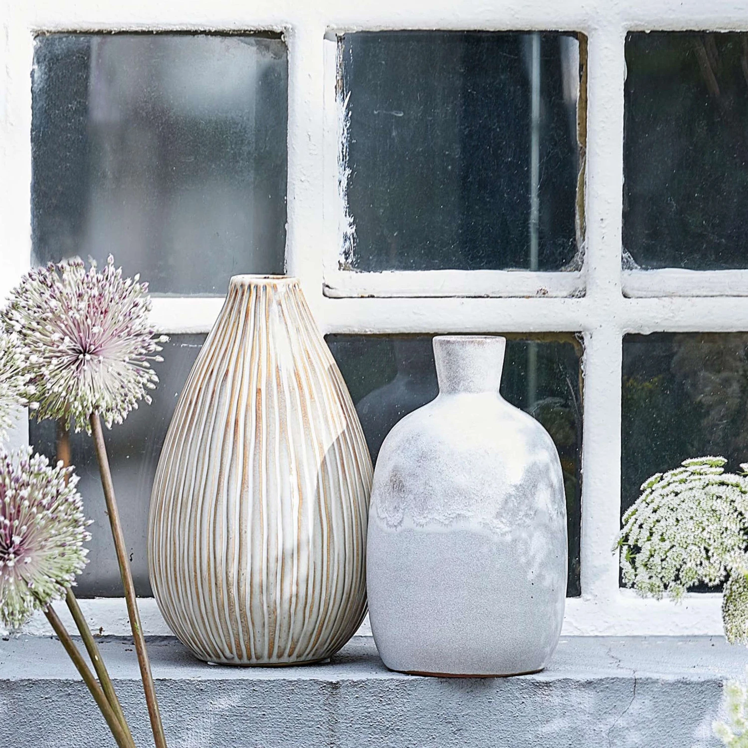 Vase Höhe 25cm SANDY In Creme 4 Vase Höhe 25cm SANDY In Creme – Bild 2