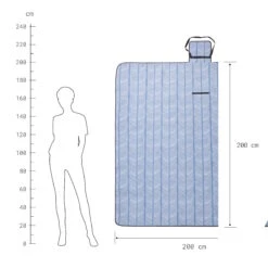 XXL-Picknickdecke Streifen L 200 X B 200cm GET TOGETHER In Blau-Weiß 8 XXL-Picknickdecke Streifen L 200 X B 200cm GET TOGETHER In Blau-Weiß -Einrichtungsgeschäft butlers xxl picknickdecke streifen l 200 x b 200cm get together in blau weiss 2