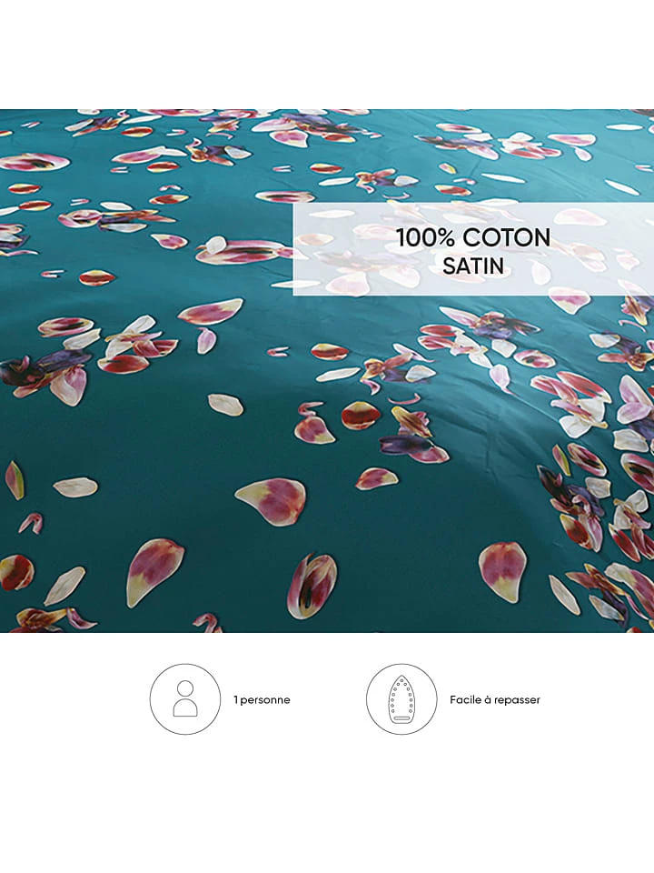 Cacharel Satin-Bettwäsche-Set "Aurore" In Petrol 8 Cacharel Satin-Bettwäsche-Set "Aurore" In Petrol – Bild 6