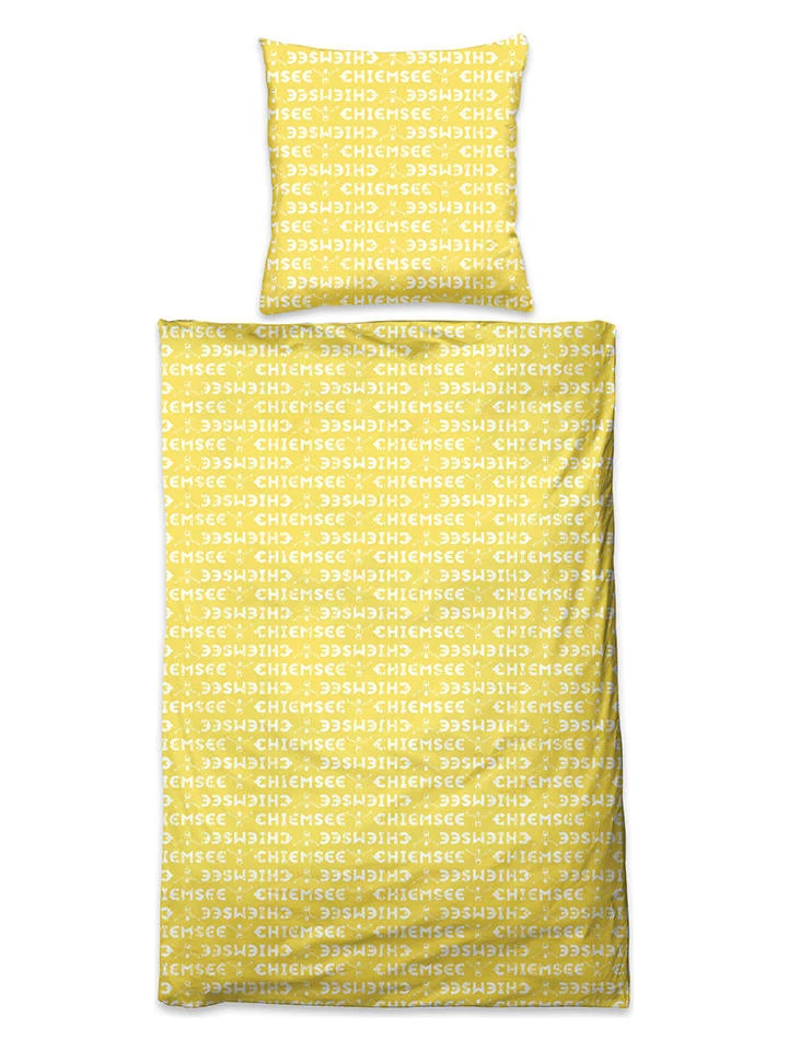 Chiemsee Renforcé-Bettwäsche-Set "Acapulco" In Grau/ Gelb 4 Chiemsee Renforcé-Bettwäsche-Set "Acapulco" In Grau/ Gelb – Bild 2