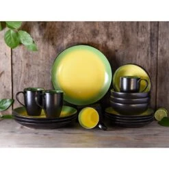 CreaTable Hot Green Kombiservice 16 Teilig In Grün/Gelb/Schwarz 5 CreaTable Hot Green Kombiservice 16 Teilig In Grün/Gelb/Schwarz -Einrichtungsgeschäft creatable creatable hot green kombiservice 16 teilig in grun gelb schwarz 1