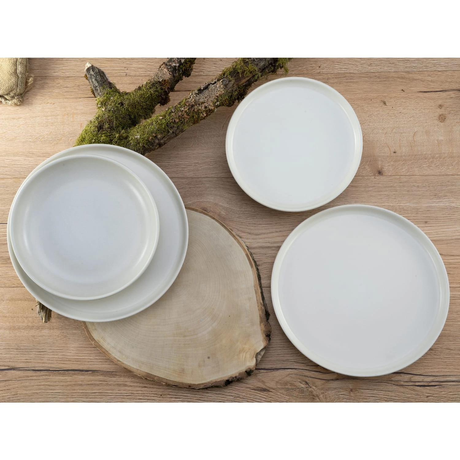 CreaTable Uno Offwhite Teller Set 12 Teilig In Weiß 4 CreaTable Uno Offwhite Teller Set 12 Teilig In Weiß – Bild 2