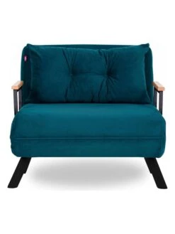 Schlafsessel "Sando" In Petrol - (B)60 X (H)78 X (T)78 Cm -Einrichtungsgeschäft evila schlafsessel sando in petrol b 60 x h 78 x t 78 cm 4