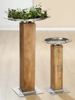 Einrichtungsgeschäft 39 Einrichtungsgeschäft -Einrichtungsgeschäft gilde schalenstander rotondo in natur silber h 102 cm 1