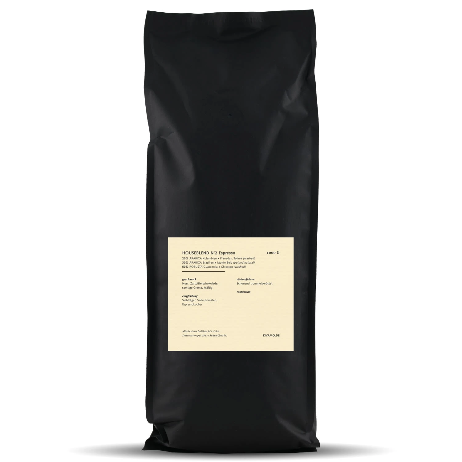 1kg Kivamo N2 Espressomischung Aus Robusta & Arabica Bohnen 4 1kg Kivamo N2 Espressomischung Aus Robusta & Arabica Bohnen – Bild 2