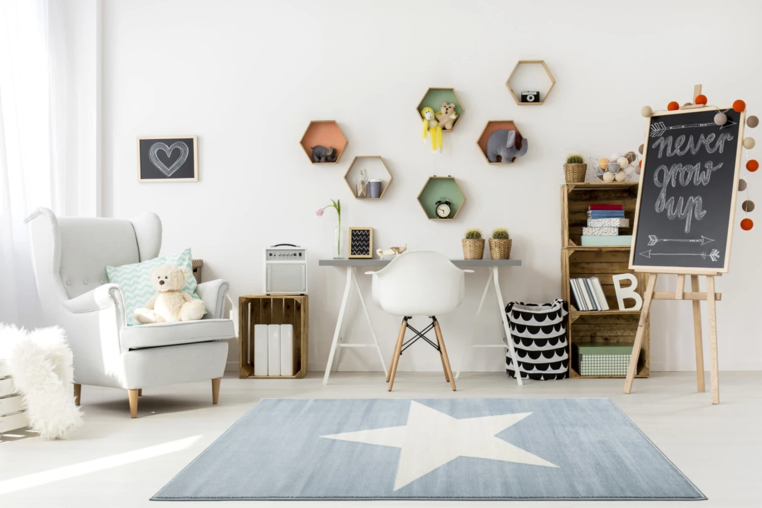 Kinderteppich SHOOTINGSTAR In Blau/weiss 7 Kinderteppich SHOOTINGSTAR In Blau/weiss – Bild 5