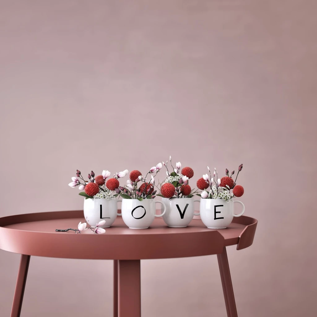 Becher L Letters In Weiß 4 Becher L Letters In Weiß – Bild 2