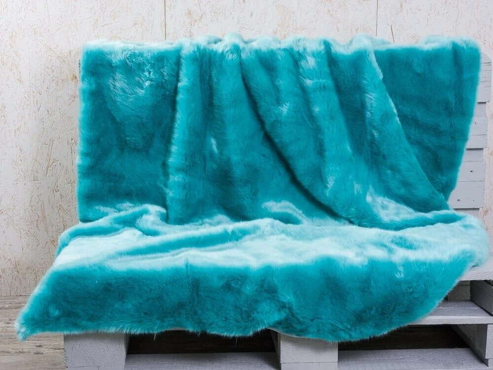 Decke SHERIDAN Felldecke Aqua Türkis 3 Decke SHERIDAN Felldecke Aqua Türkis