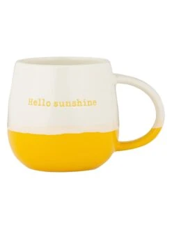 Tasse "Hello Sunshine" In Weiß/ Gelb - 350 Ml