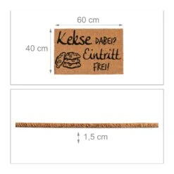 Fußmatte Kekse Dabei? Eintritt Frei! In Natur/Schwarz - 40 X 60 Cm 12 Fußmatte Kekse Dabei? Eintritt Frei! In Natur/Schwarz - 40 X 60 Cm -Einrichtungsgeschäft relaxdays fussmatte kekse dabei eintritt frei in natur schwarz 40 x 60 cm 3